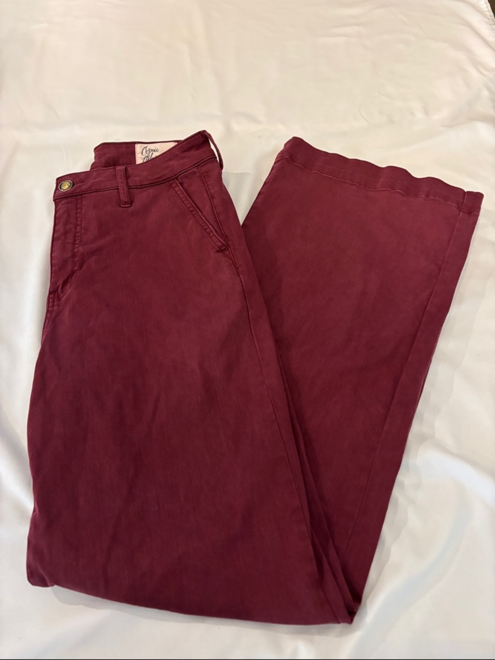 Cosmic Blue Love women’s Burgundy Wide-Leg jeans Size 28